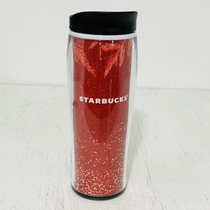 Starbucks 2020 Holiday Travel Cup Tumbler 16 oz Sparkle Glitter Red BPA Free